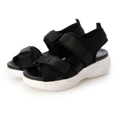 メッシュ素材 ブラック スポーツサンダル heal me ヒールミー HEAL ME スポーツサンダル 224304