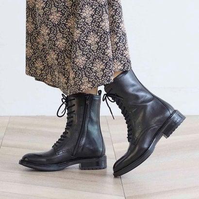 ing（イング） 【WEB限定】レザーレースアップショートブーツ