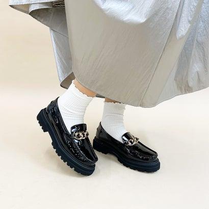 ing ブラック パーフォレーション ローファー イング ing 【ハリー・ポッターコラボレーション】刺繍モチーフ