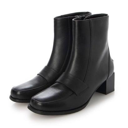 ing（イング） スクエアトゥモカショートブーツ （ブラック