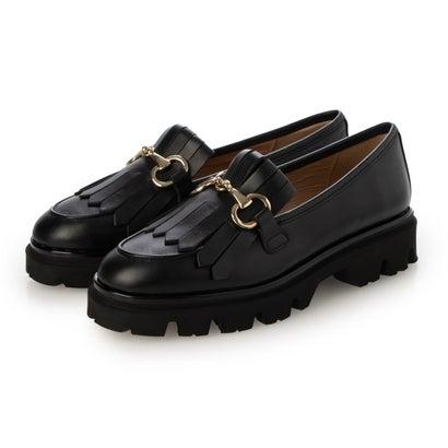 インターショシュール INTER-CHAUSSURES ラウンドトウキルトビットローファー （ブラック）