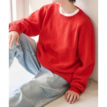 ジャミーソンズ Jamieson's ニット 赤 メンズ ノームコア ジャミーソンズ Jamieson's Plain Saddle Shoulder crew neck WG838C
