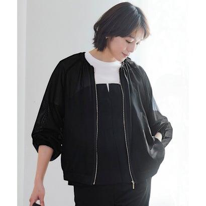 自由区 L 【SHIHOさん着用・洗える】メッシュ ブルゾン （ブラック）