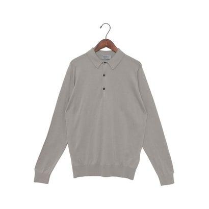 JOHN SMEDLEY（ジョンスメドレー） 長袖ポロシャツ （パーチメント
