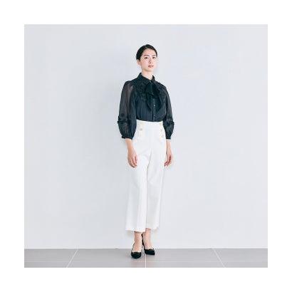 オーディア ミューズ Audie a Muses 花モチーフ＆リボンタイブラウス （オフ）の画像