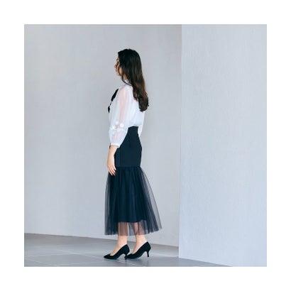 オーディア ミューズ Audie a Muses 花モチーフ＆リボンタイブラウス （オフ）の画像