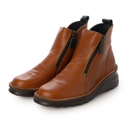 JSハートレーベル ショートブーツ マロン 24cm 4E JSハートレーベル