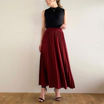 ジュノア JUNOAH プリーツロングスカート スカート プリーツ 韓国ファッション （ワイン）｜locondo-shopping｜02