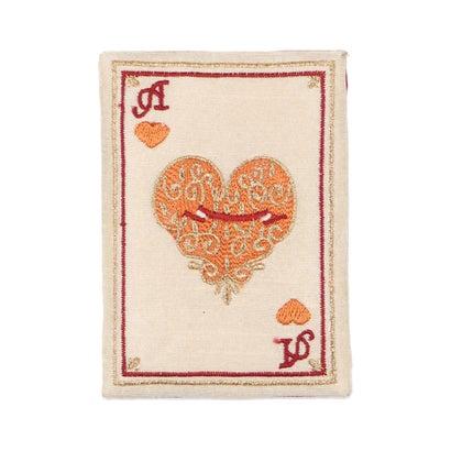 カンカン KANKAN トランプ刺繍ミラー（ハート） （アイボリー 