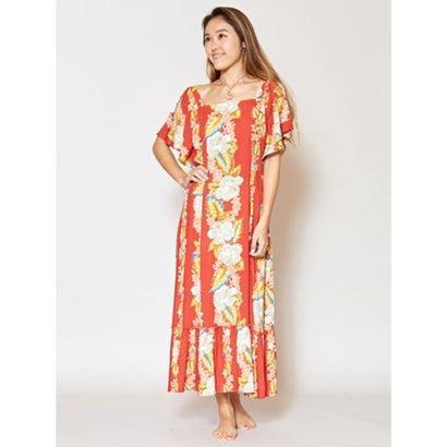 Kahiko ヴィンテージ風ハイビスカス柄アロハワンピース レッド ブランド公式 Locomall ロコモール 通販 Paypayモール