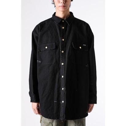 カミヤ KAMIYA BORO Duck Work Shirt （Black）