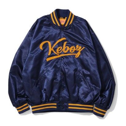 ケボズ KEBOZ SATIN VARSITY JACKET (DARK NAVY/GOLD YELLOW ケボズ KEBOZ SATIN VARSITY JACKET (DARK NAVY/GOLD YELLOW