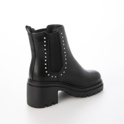 スタッズ ブラック レザー サイドゴアブーツ ステファノブランキーニ レザー サイドゴアブーツ 40 メンズ