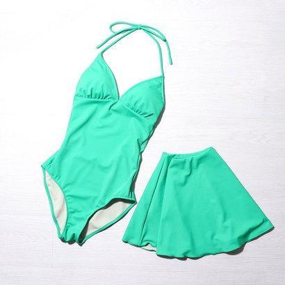 リリーブラウン Lily Brown ペプラム付きスイムワンピ グリーン 返品不可商品 ブランド公式 Locomall ロコモール 通販 Paypayモール