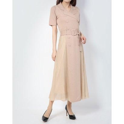 リリーブラウン Lily Brown シアー切替ニットワンピース ベージュ L049ew ブランド公式 Locomall ロコモール 通販 Yahoo ショッピング