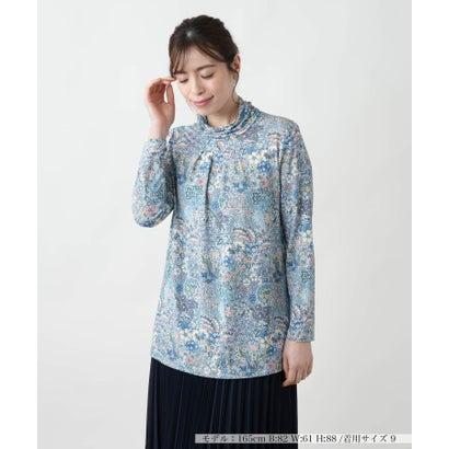 【新品】定価34,100円　レリアン　総柄ハイネックカットソー ブルー　13＋ Leilian（レリアン） カットソー （ブルー ） : ブランド公式 LOCOMALL