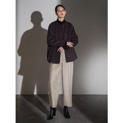 ★セール★【ラ エフ】スーパー100 ノーカラーショートコート・新品タグ付★ ラ エフ la f スーパー100ノーカラーショートコート