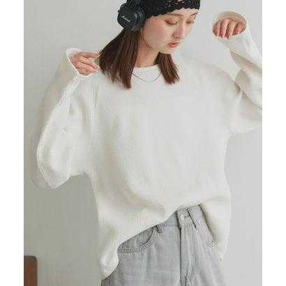 アドティエ ad thieラグランスリーブ ワッフルプルオーバー （オフ