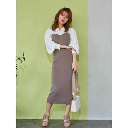 リップサービス Lip Service Web限定 ボリュームshレイヤードロングワンピース ベージュ ブランド公式 Locomall ロコモール 通販 Paypayモール