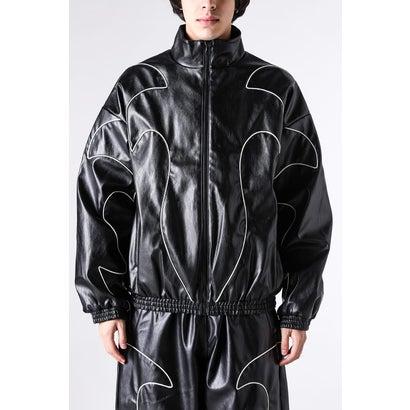 リベーレ LIBERE WESTERN FLAME LEATHER TRACK JACKET （BLACK）