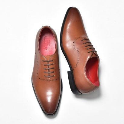 LUCIUS（ルシウス） 本革レースアップドレスシューズ （ブラウン