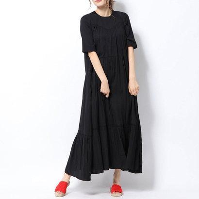 ミラオーウェン Mila Owen 5分袖ギャザーフレアマキシワンピース ブルー ブランド公式 Locomall ロコモール 通販 Paypayモール