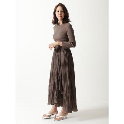 ミラオーウェン Mila Owen 切替フレアワッシャー巻きスカート イエロー ブランド公式 Locomall ロコモール 通販 Paypayモール