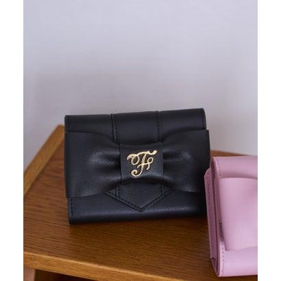 【新品未使用】Maison de FLEUR ベルトリボンミニウォレットブラック Maison de FLEUR（メゾンドフルール） メゾン ド フルール ベルト