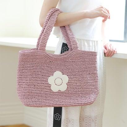 MARY QUANT クロッシェラフィアライク トート（ピンク） ラフちゃん様 MARY QUANT（マリークヮント） マリークワント クロッシェラフィア