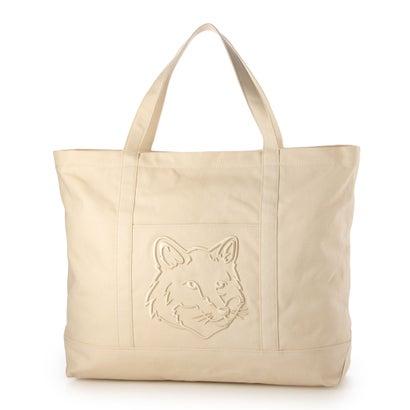メゾンキツネ MAISON KITSUNE FOX HEAD XL TOTE （MACADAMIA）