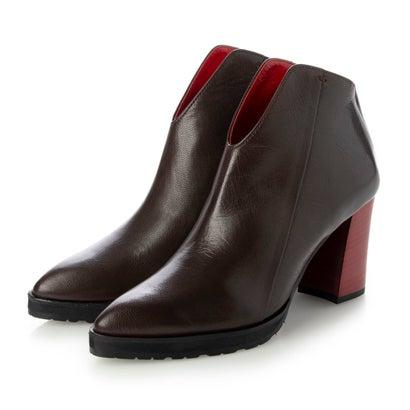 MANA マナ チャンキーヒールサイドゴアブーティブラック37