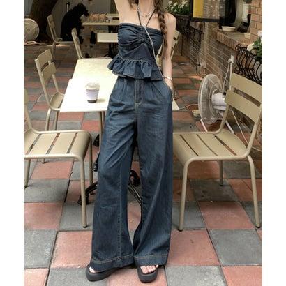 ミージェーン me Jane デニムホルターネックベアトップ×ワイド ミージェーン me Jane デニムホルターネックベアトップ×ワイド
