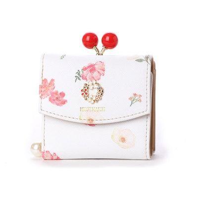 21年製 ミッシュマッシュ Misch Masch デイシー 花柄ガマ口3つ折り財布 レッド 6 380円 Aynaelda Com