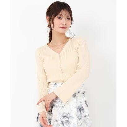 【WEB限定】ミッシュマッシュ MISCH MASCH 2025春夏新作 フレアスリーブVネックカーディガン/MM558401 （IVORY）