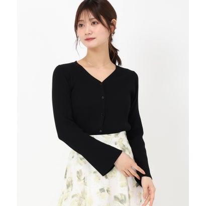 【WEB限定】ミッシュマッシュ MISCH MASCH 2025春夏新作 フレアスリーブVネックカーディガン/MM558401 （BLACK）