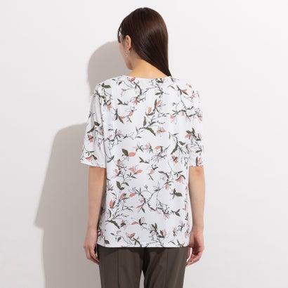 ミゼール missel ラインタッチフラワーTシャツ （ベージュ）｜locondo-shopping｜02