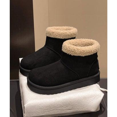 ミニミニストア miniministore ムートンブーツ 厚底無地 ショート