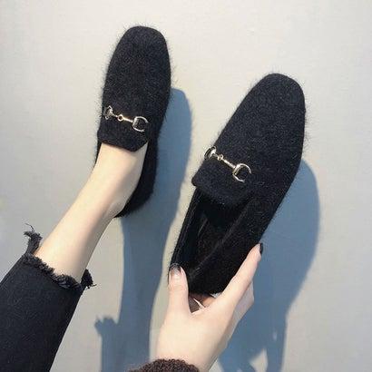 ミニミニストア Miniministore ファーパンプス レディース シューズ 秋冬 韓国 靴 走れるパンプス 人気 フラットパンプス ぺたんこ Mi8694bw ブランド公式 Locomall ロコモール 通販 Yahoo ショッピング