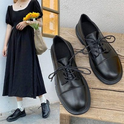 ミニミニストア Miniministore ドレスシューズ レースアップ レディース 靴 ローヒール レザー調 履きやすい カジュアル シンプル ブ ブランド公式 Locomall ロコモール 通販 Paypayモール