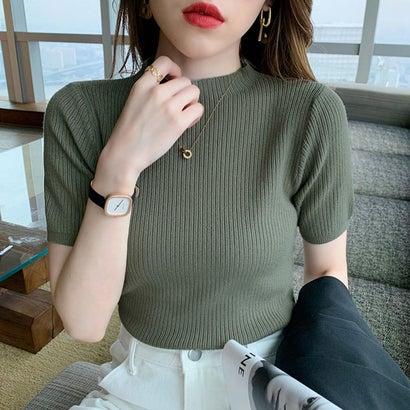 ミニミニストア Miniministore リブ タイトニット トップス レディース 半袖 ニットソー プルオーバー ハイネック きれいめ ニットセー ブランド公式 Locomall ロコモール 通販 Paypayモール