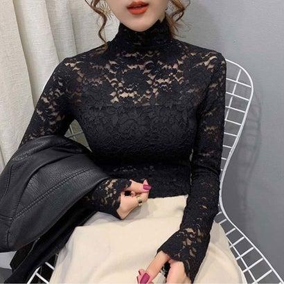 ミニミニストア Miniministore 総レース カットソー レディース 花柄 シースルー ハイネック トップス エレガント セクシー インナー 買い取り