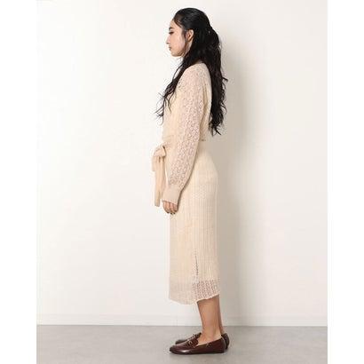 ミーア アウトレット Miia Outlet 透かし編みニットワンピース ベージュ ブランド公式 Locomall ロコモール 通販 Paypayモール