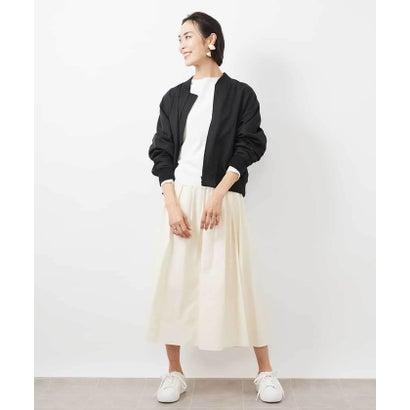 ミッシェルクラン MICHEL KLEIN ギャザーフレアスカート （ブラック）