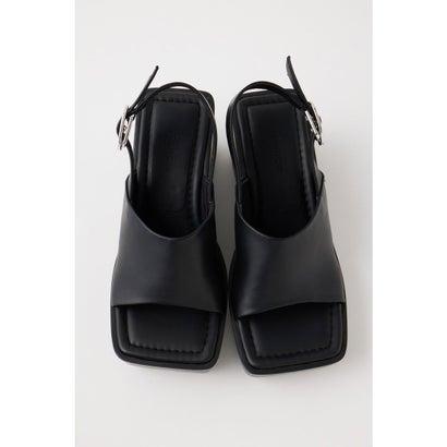 マウジー MOUSSY SQUARE TOE WEDGE SANDALS （ブラック）｜locondo-shopping｜02