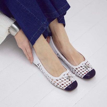 モード レディースファッション エ ジャコモ Mode Mode ブランド公式 Et Jacomo メッシュフラットシューズ ホワイトコンビ