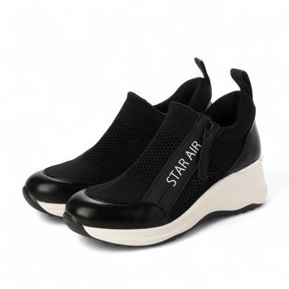 MUUM ムーム アウトサイドファスナーニットスニーカー （BL