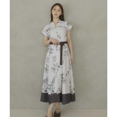 【新品未使用タグ付】NOELA 【15周年】スカーフ柄シャツワンピース （モカ） NOELA ノエラ 【15周年】スカーフ柄シャツワンピース （モカ