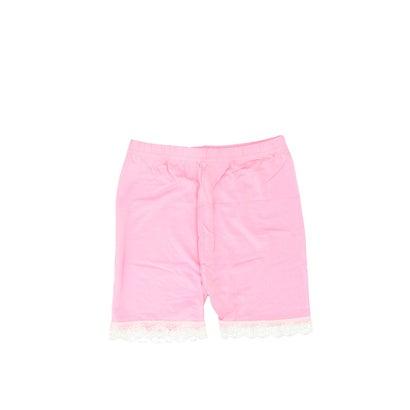 バックヤードファミリー BACKYARD FAMILY 女の子 オーバーパンツ レース 3分丈 （ピンク）
