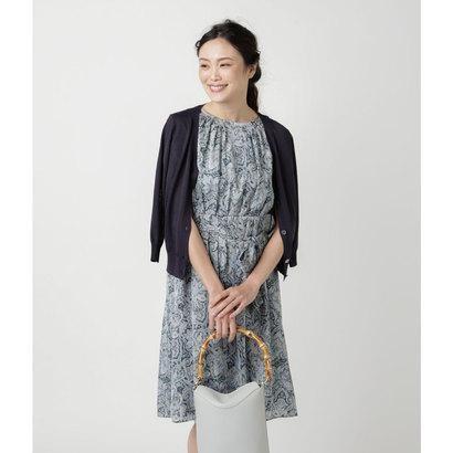 激安特価 ニューヨーカー Newyorker シャドーストライプペイズリー ラグランスリーブワンピース ダークグリーン 日本全国送料無料 Abmicse Org