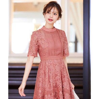 ニアナ Niana ケミカルレース ハシゴレース切り替え 結婚式ワンピース パーティードレス 成人式 同窓会 二次会 ドレス スモークピンク ブランド公式 Locomall ロコモール 通販 Paypayモール